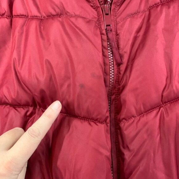 Gap Womens M Puffer Coat Jacket Red Water Resistant Thick Material Fitted - Picture 5 of 11